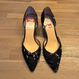 Franco Sarto NWT Black and White half hair kitten heels. 8.5